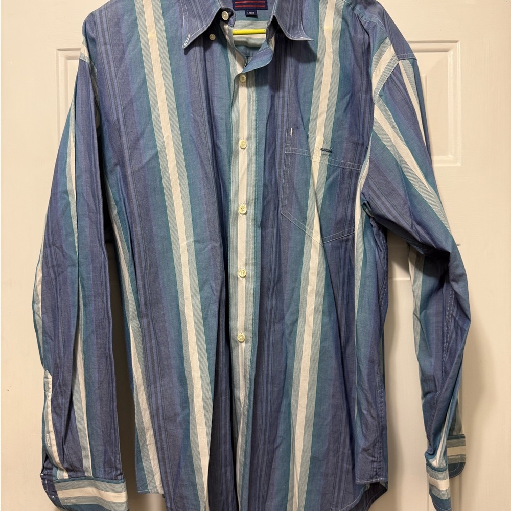 Vintage American Blue men’s large button down Made In USA